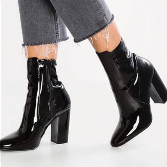 Aldo patent leather booties Clearance